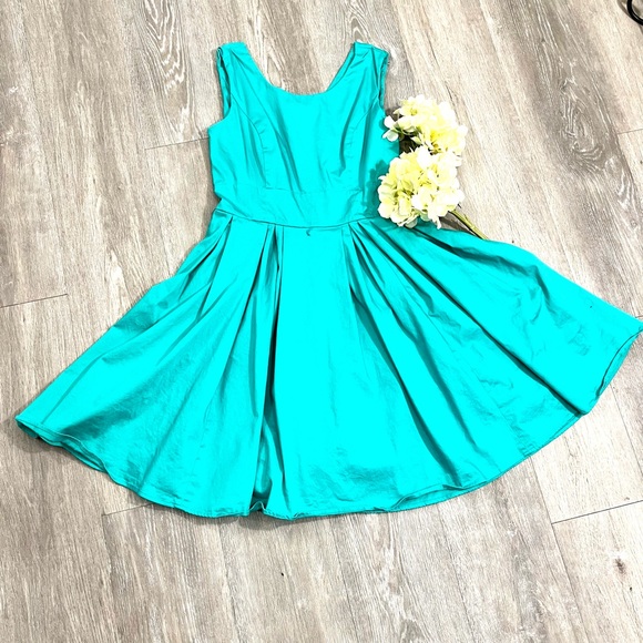 Calvin Klein Turquoise Fit & Flare Dress  10 👗👗 - Picture 3 of 6